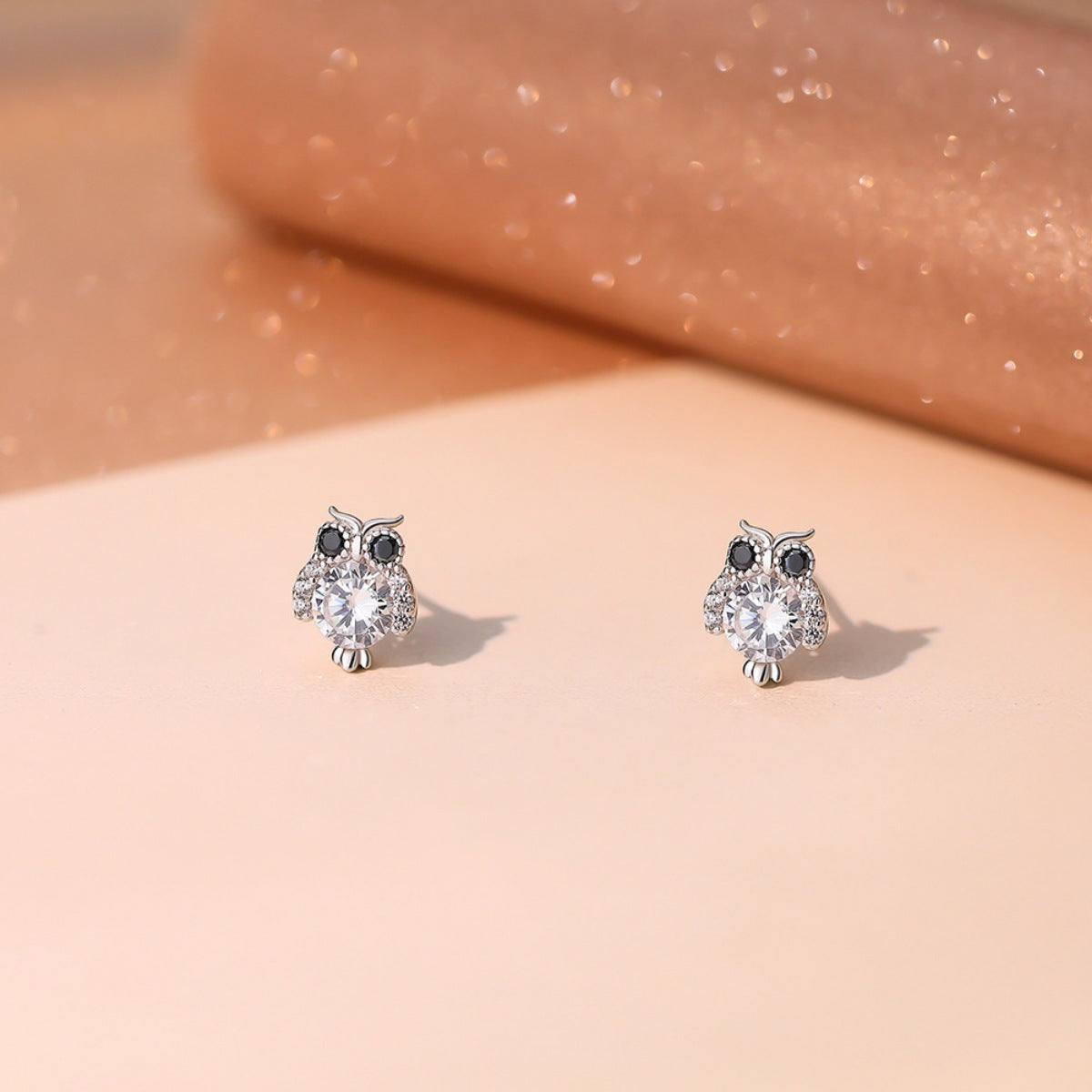 Sweet Glimmerdoll Owl Stud Earrings