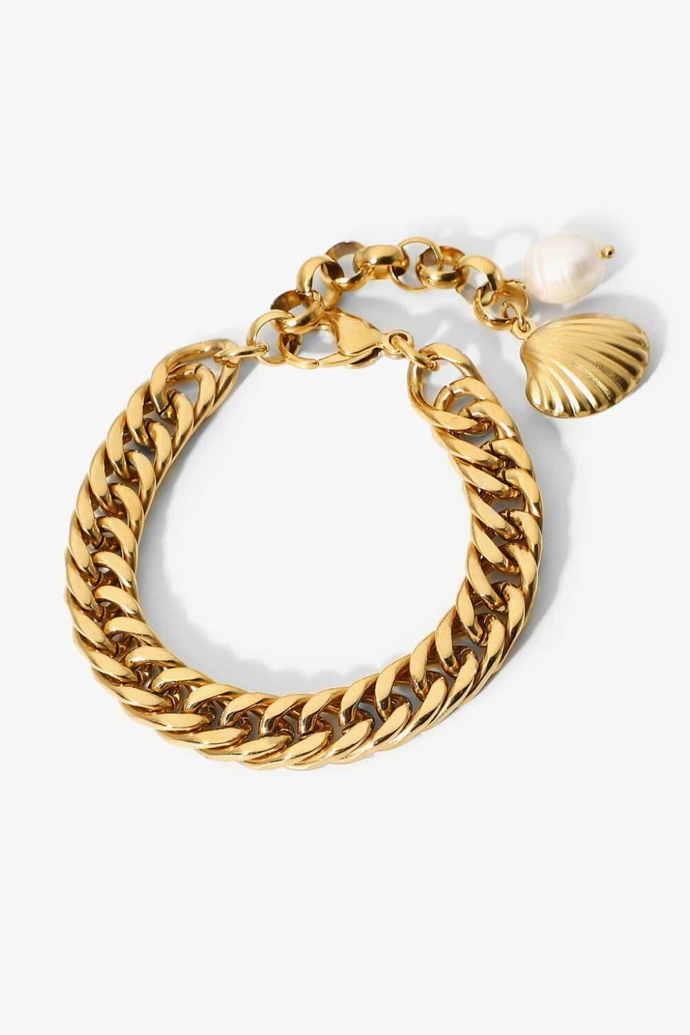 Jack&Din 18K Gold-Plated Curb Chain Bracelet