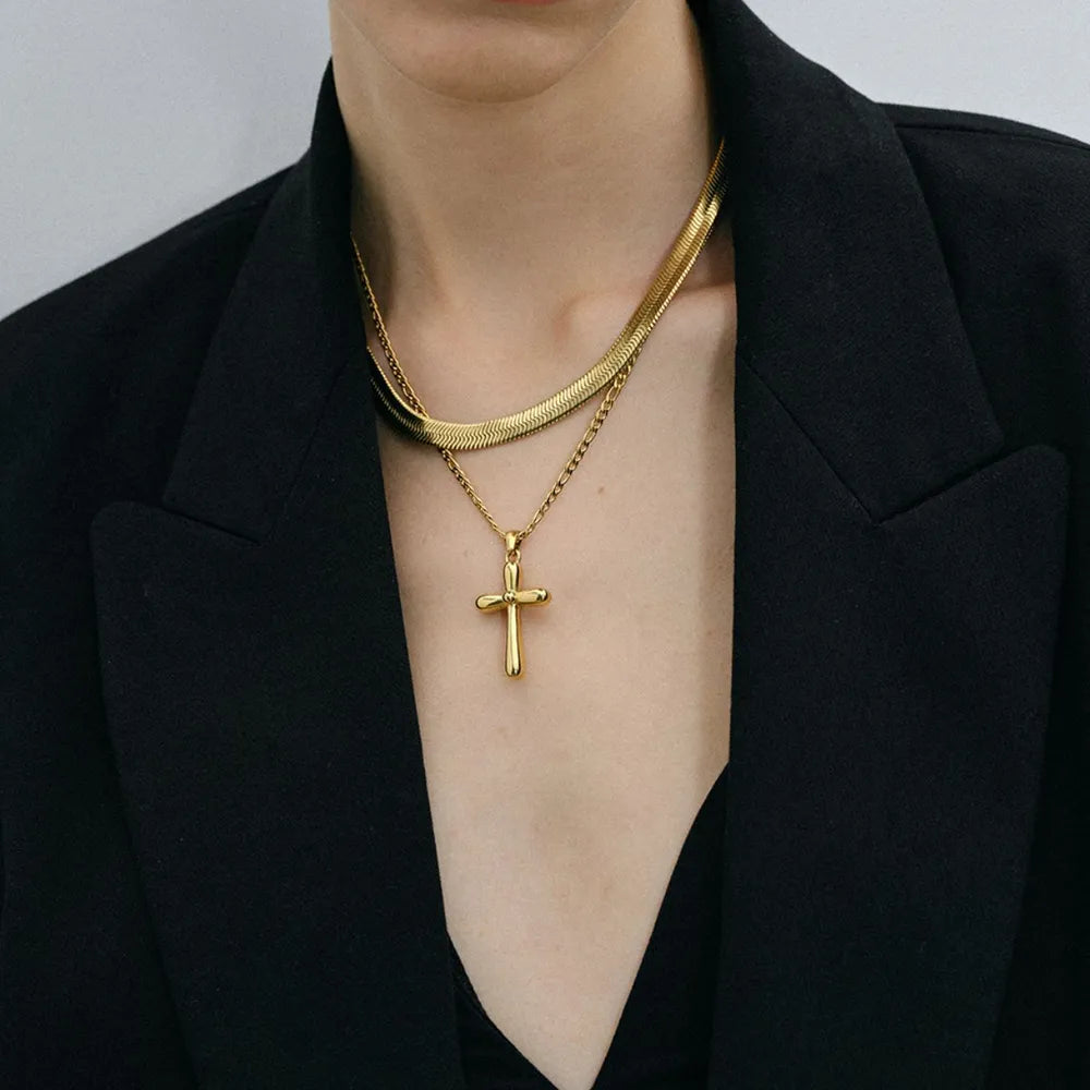 Jack&Din Stainless Steel Cross Necklace