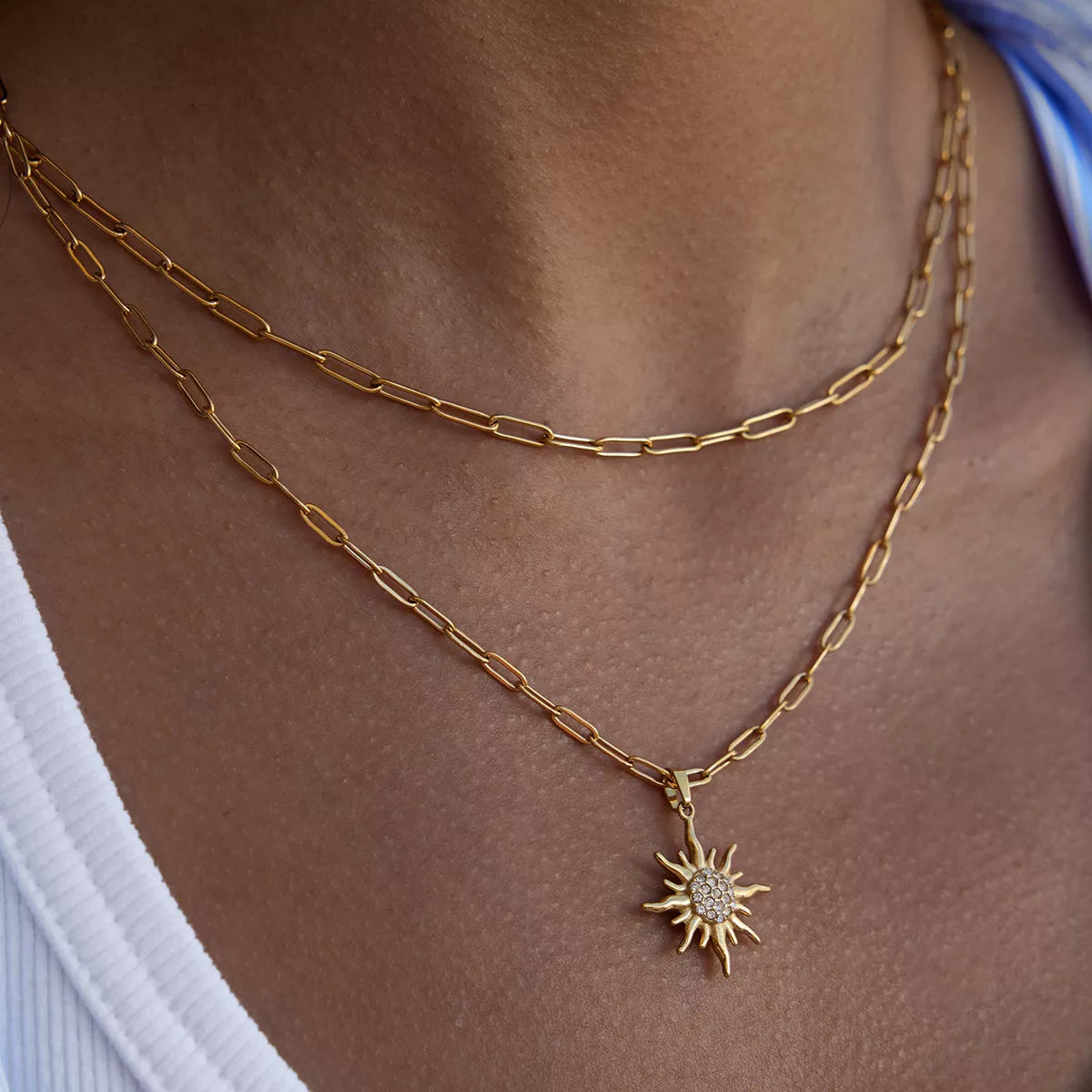 Jack & Din 18K Gold-Plated Double Layered Pendant Necklace