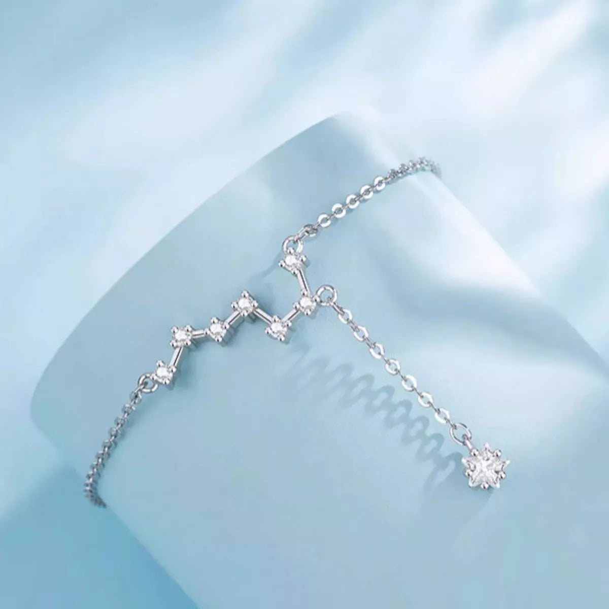 Magical Glintstar 925 Sterling Silver Zircon Anklet Bracelets