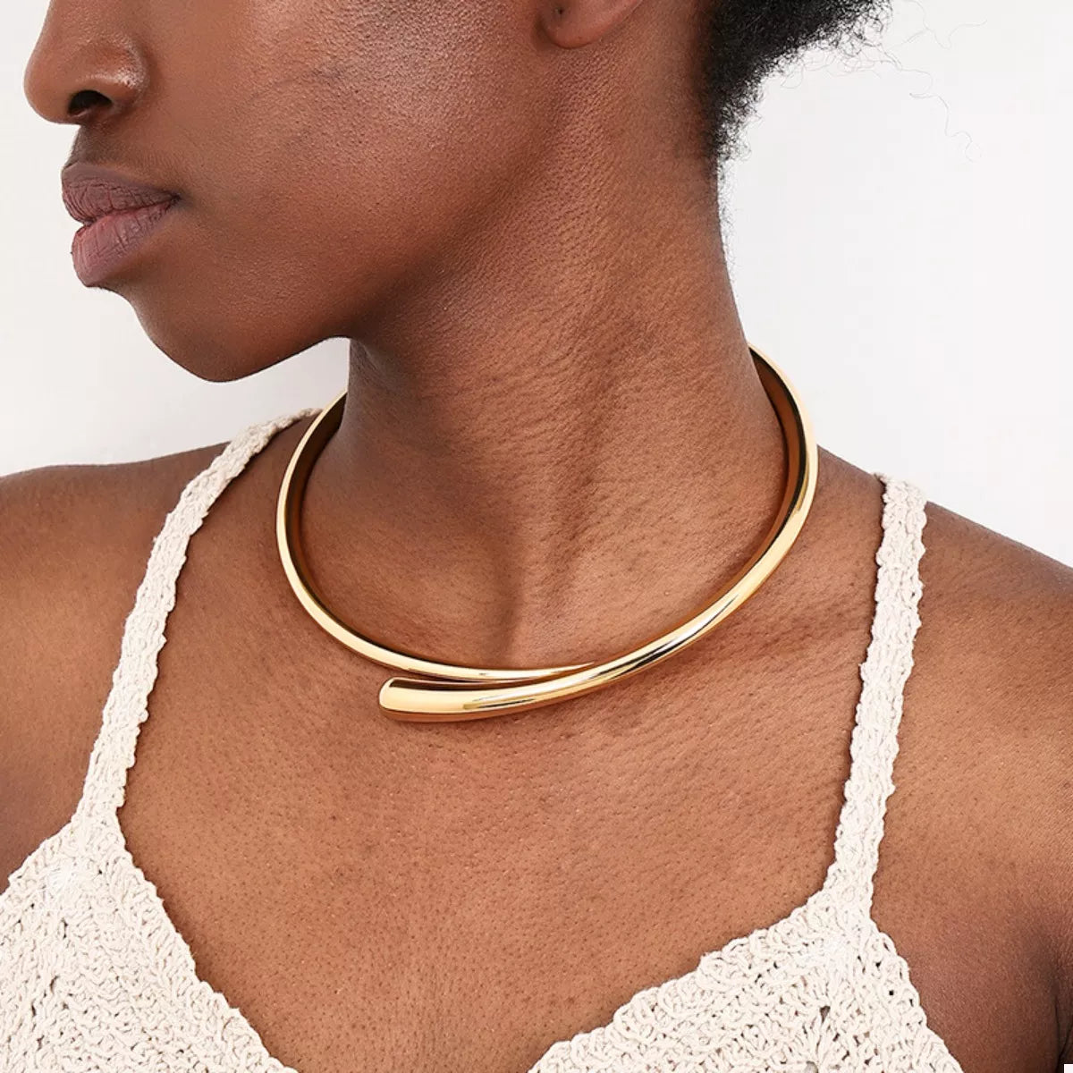 Tempting Bling-Bling 18K Gold-Plated Alloy Adjustable Necklace