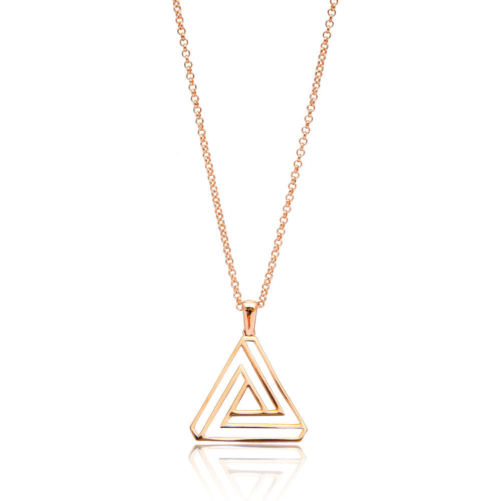 Unbranded Handmade Sterling Silver Gold Plated Origami Pendant