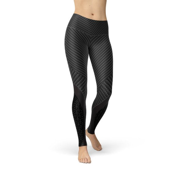 Unbranded Womens Carbon Fiber Sports Leggings