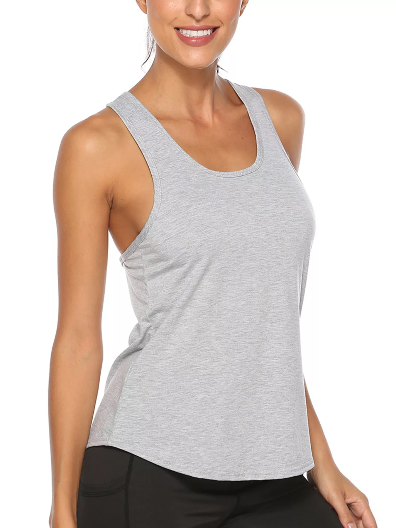 Velvety Charm Lightweight Crisscross Active Tank