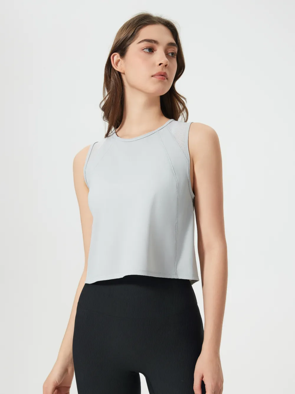 Millennia Round Neck Cropped Active Tank