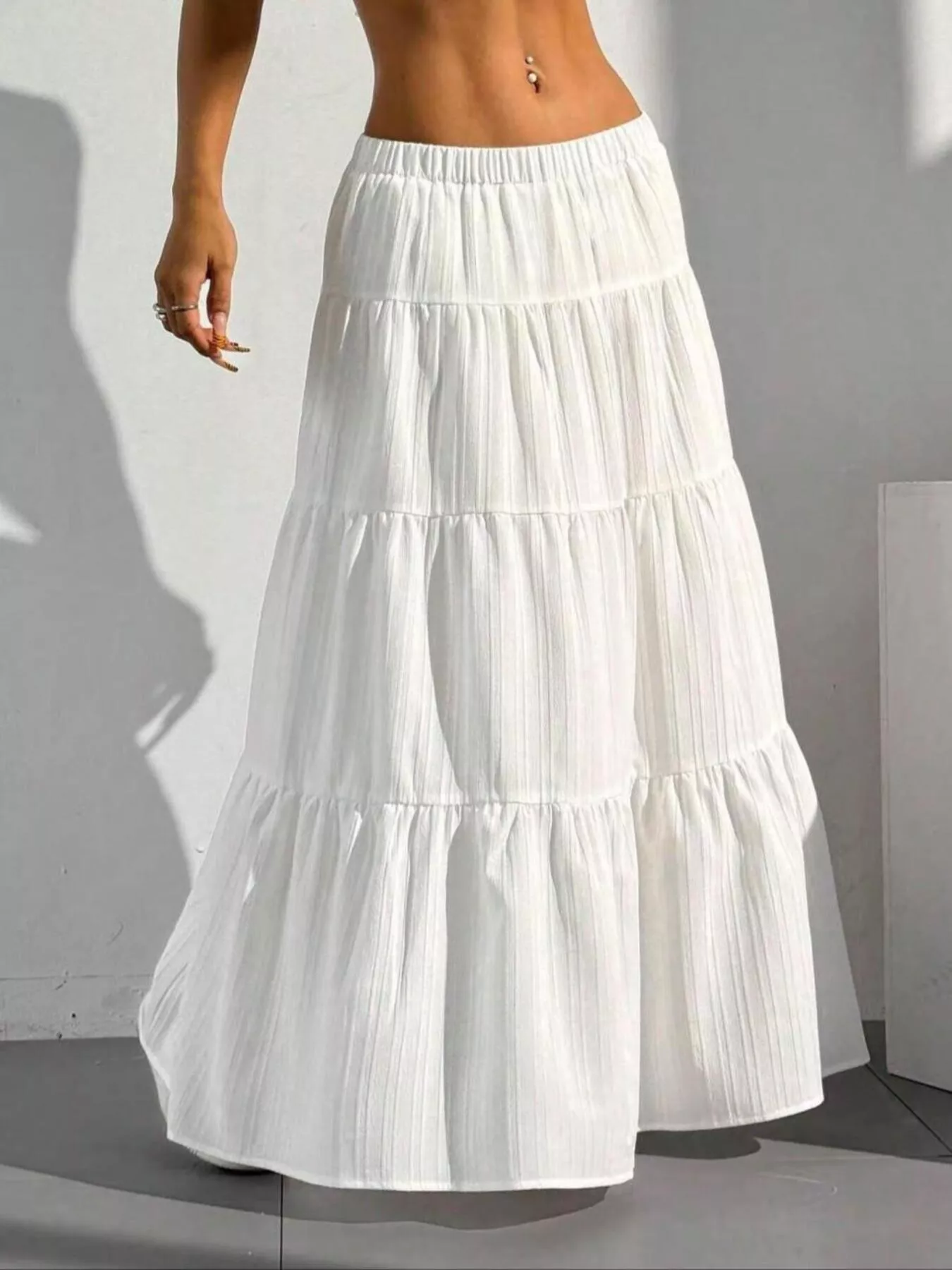 Modern Nomad Flowy Tiered Maxi Skirt