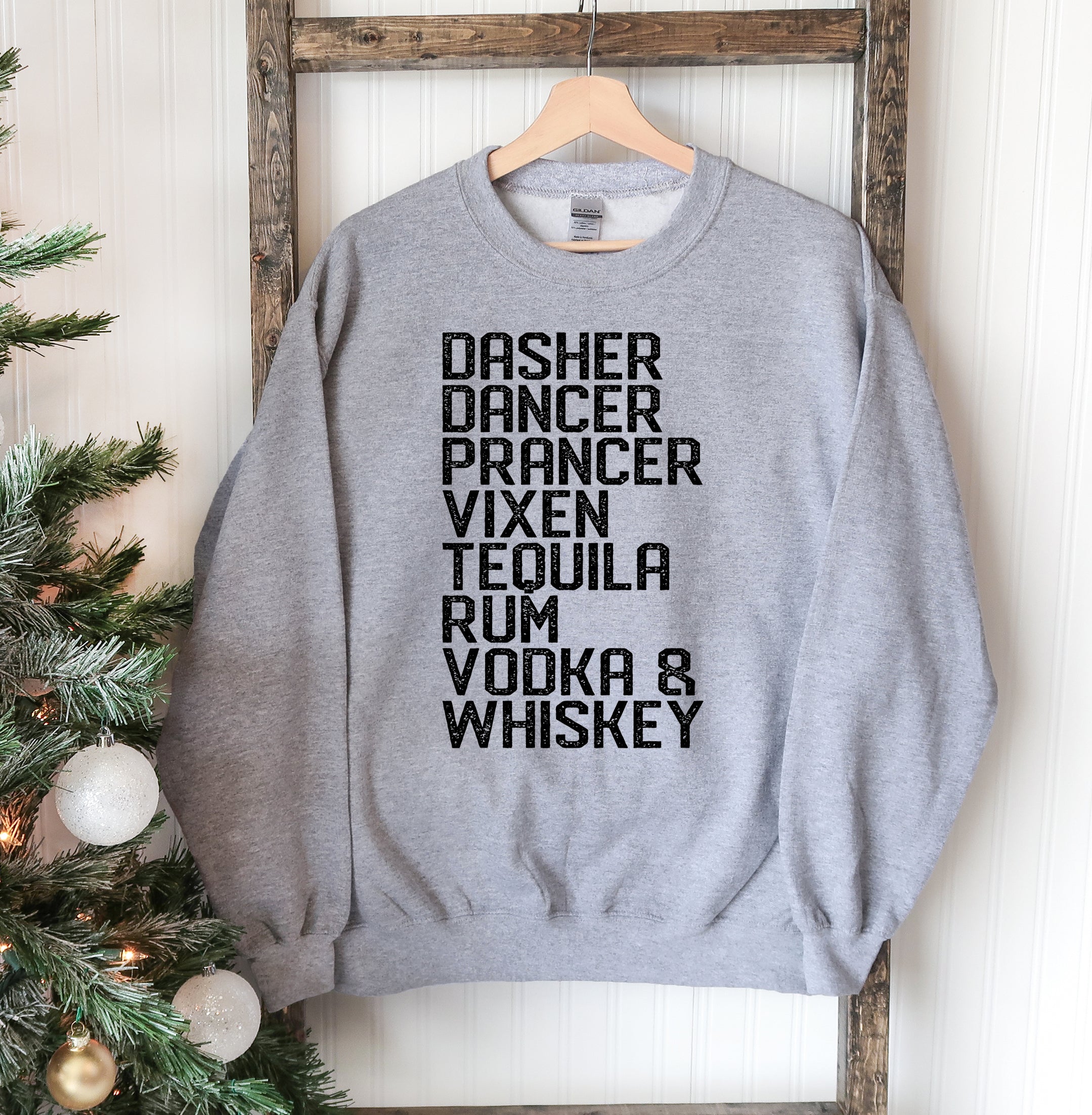 Unbranded Dasher Dancer Christmas Sweatshirt
