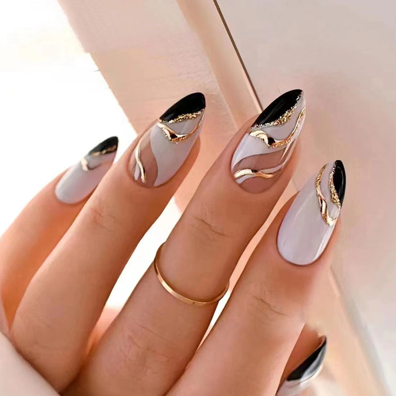 Unbranded Press On Nails Kit with Glue and gel stickers Reusable Tips