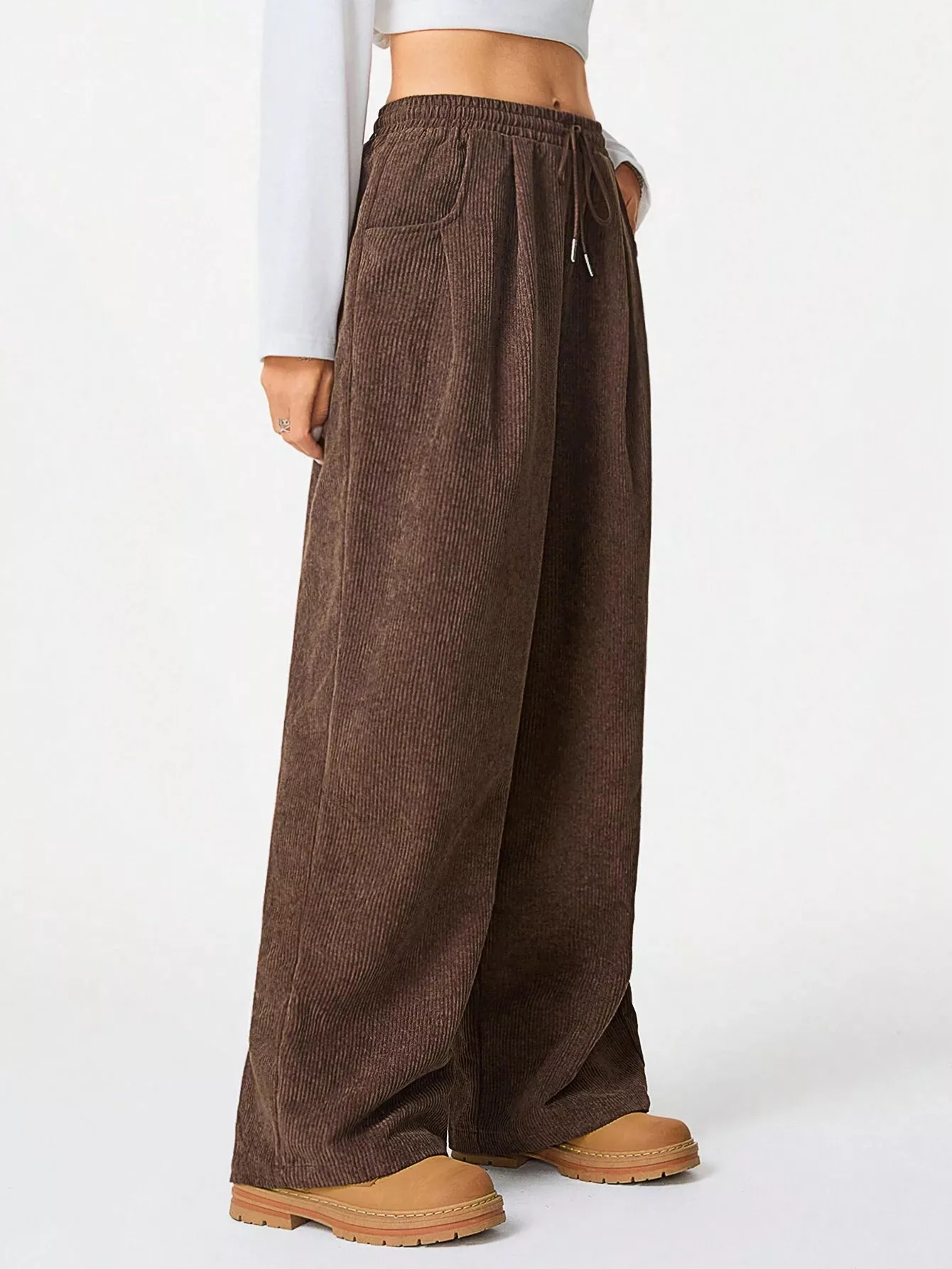 Axelle Corduroy Wide Leg Pants
