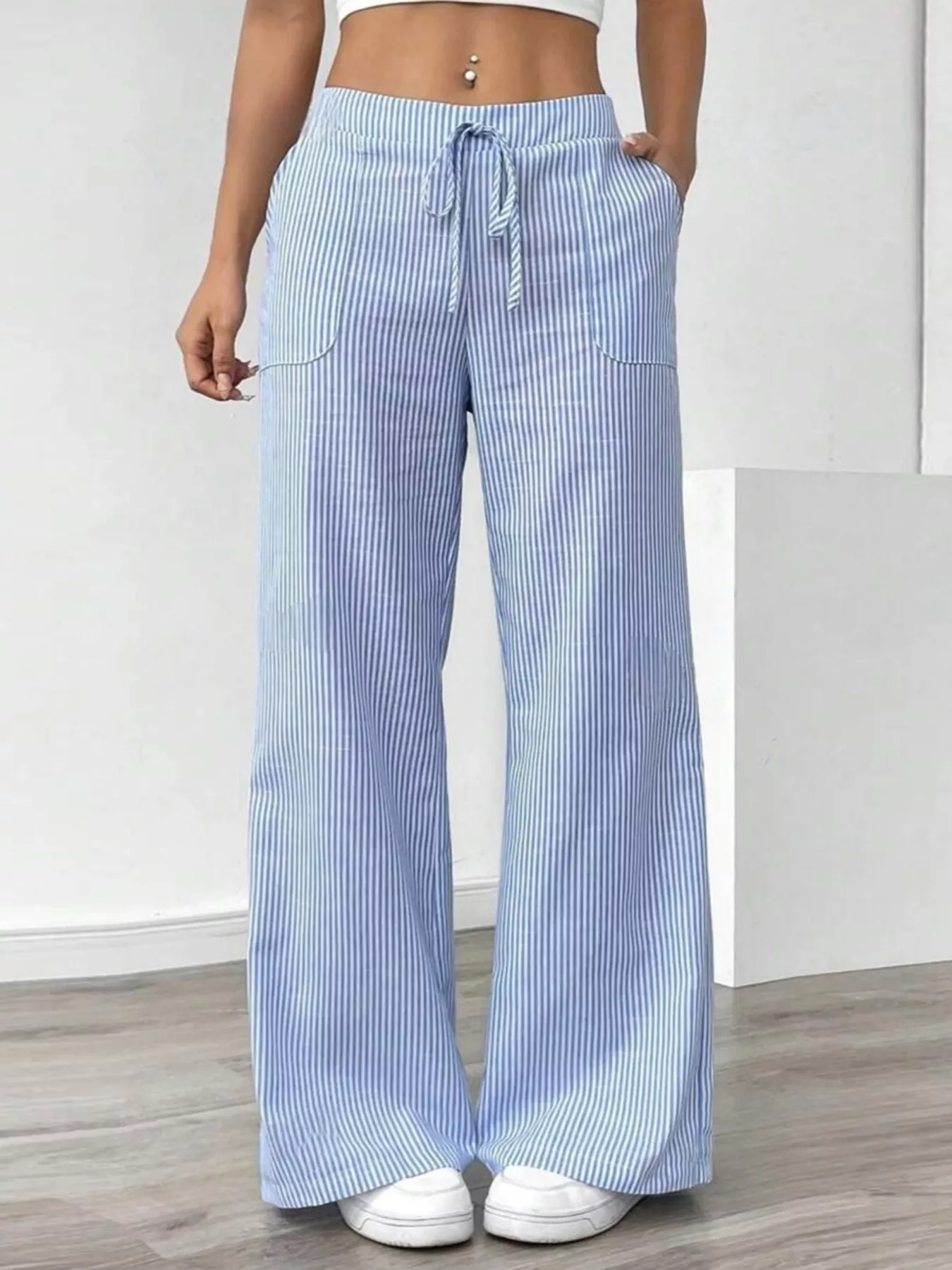 Juna Striped Wide Leg Pants
