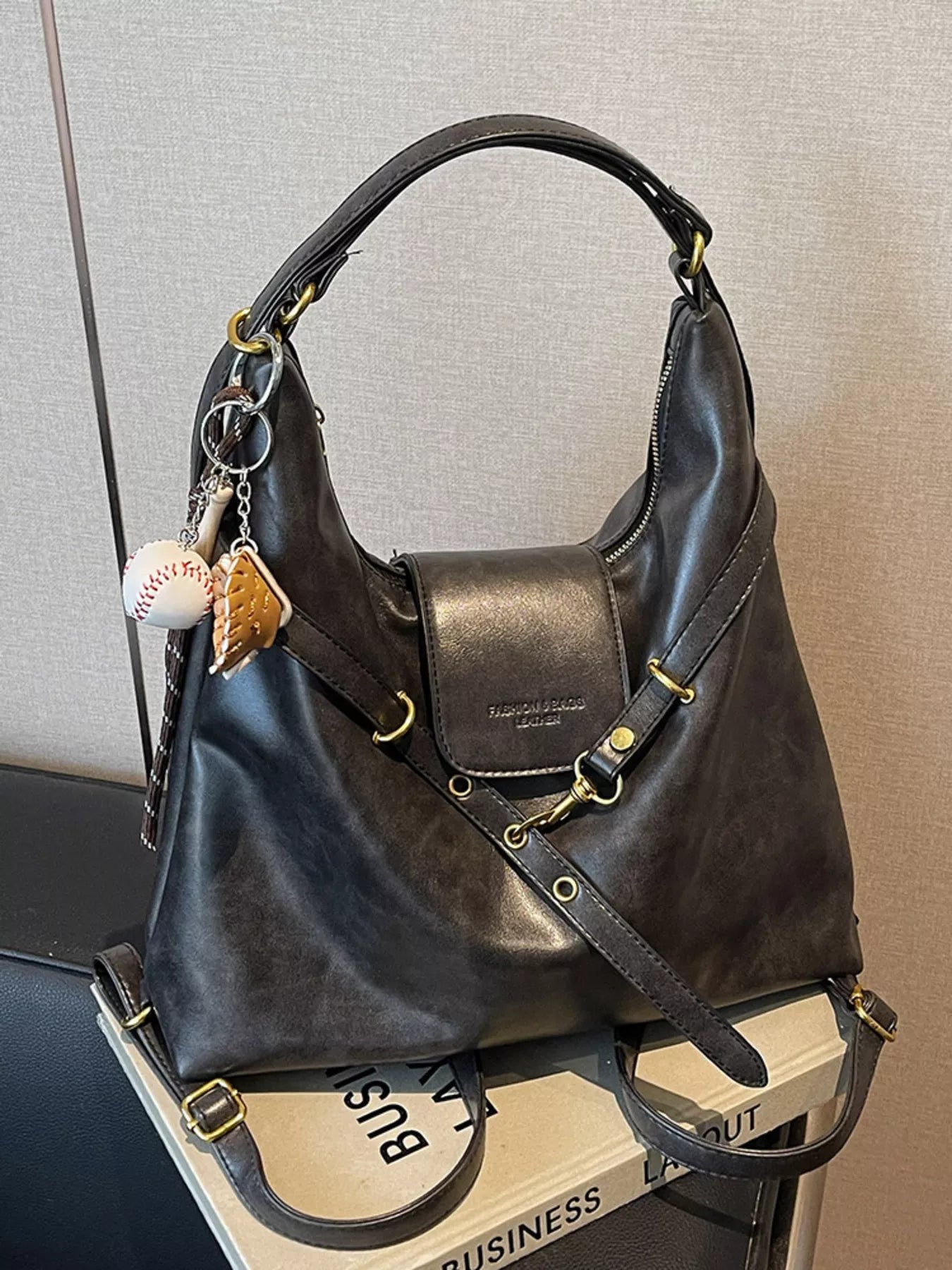 Trendy Clutch Adjustable Strap Convertible Bag