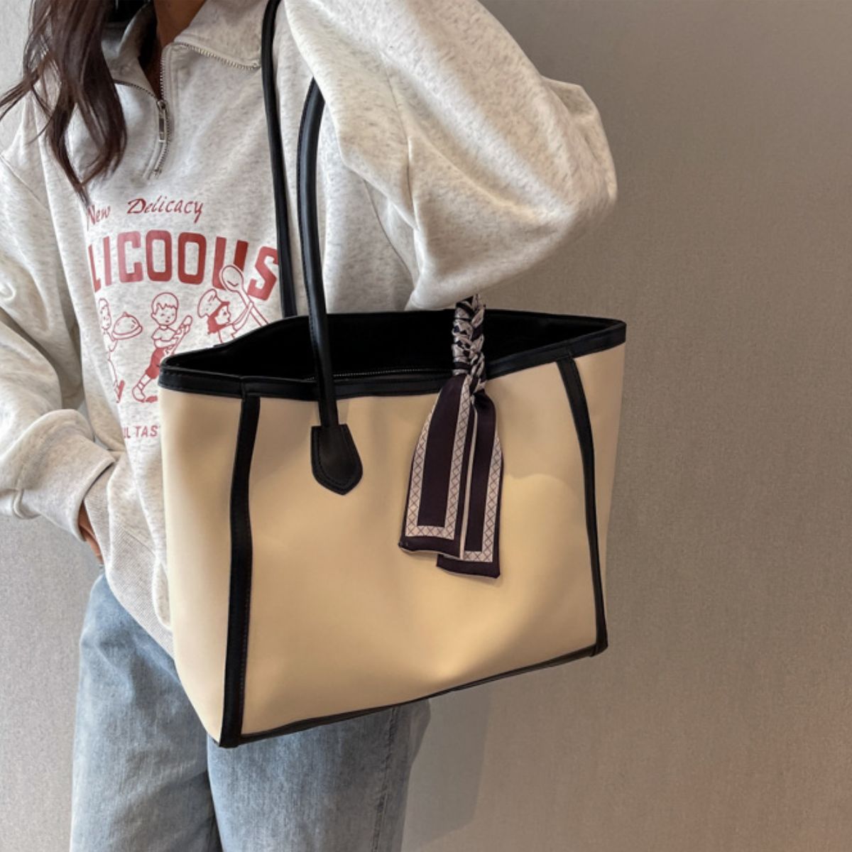 Modern Moods Contrast Tote Bag