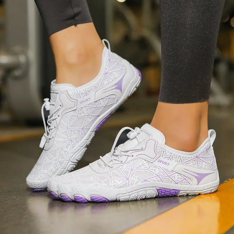 Pulse Runners Elastic Lock Laces Mesh Contrast Breathable Athletic