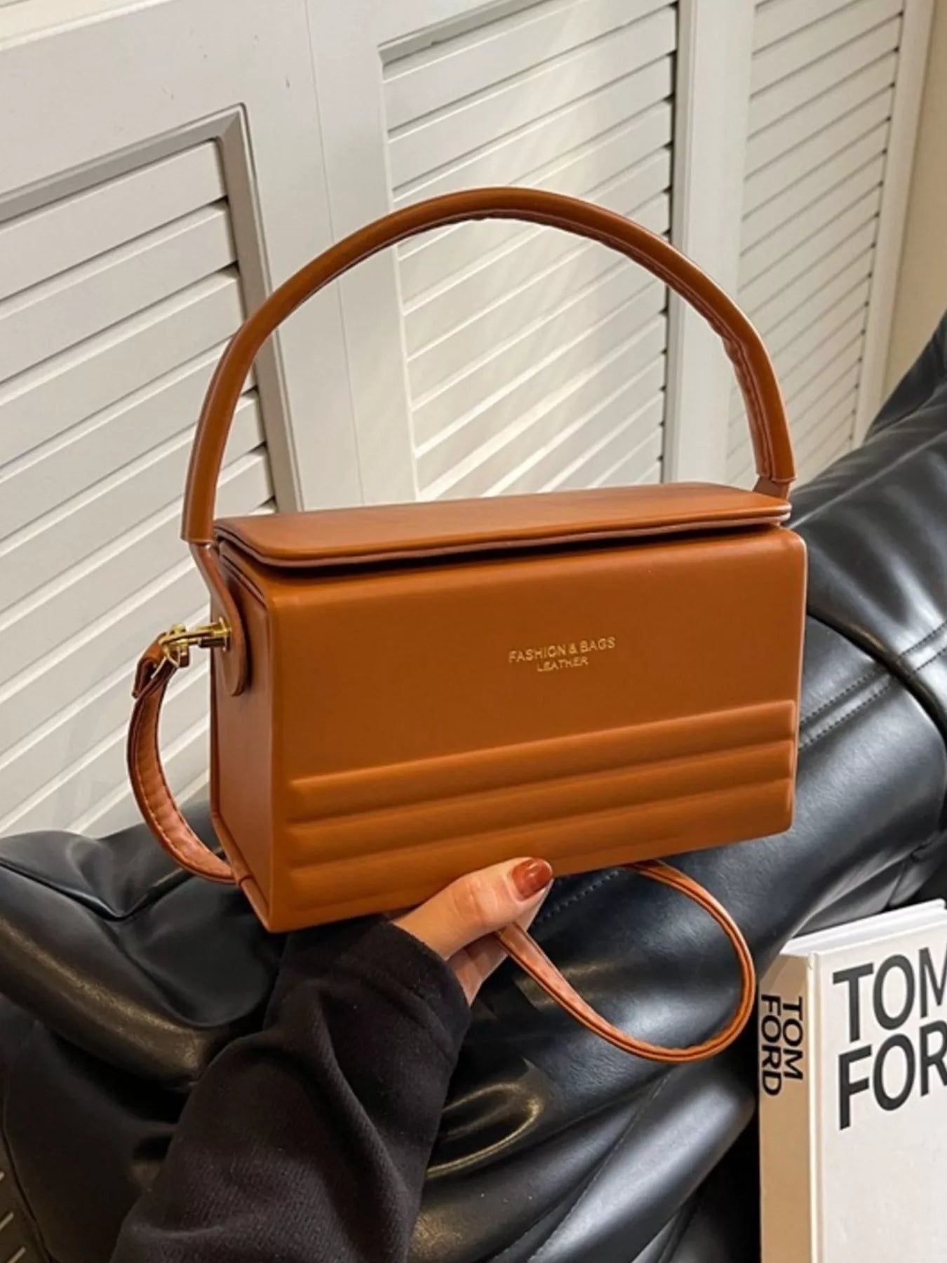 Artisan Attaches Box-Shaped Crossbody Bag