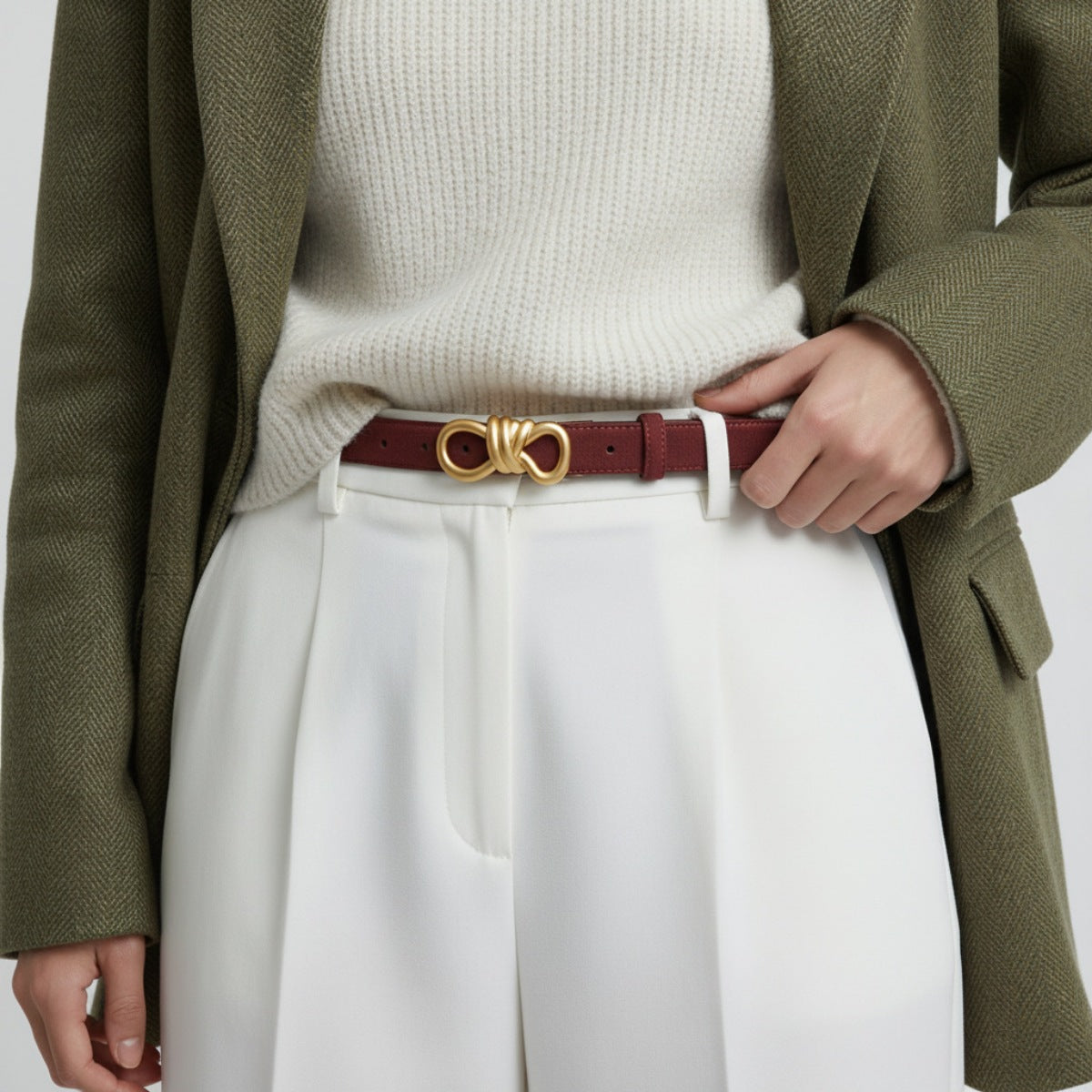 Flourishing Glintprosperity Golden Buckle Belt