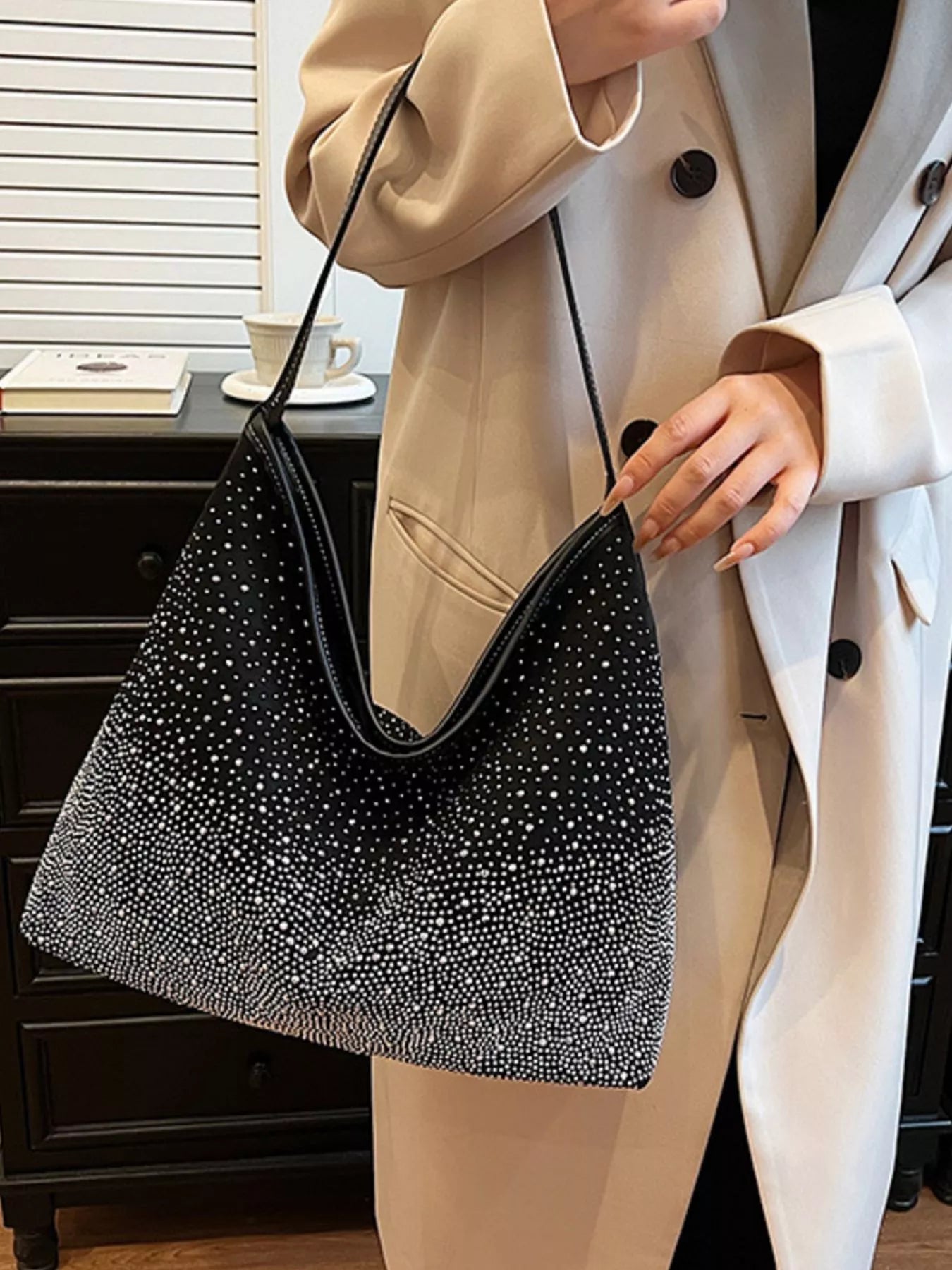 Sophisticated Satchels Rhinestone Tote Bag