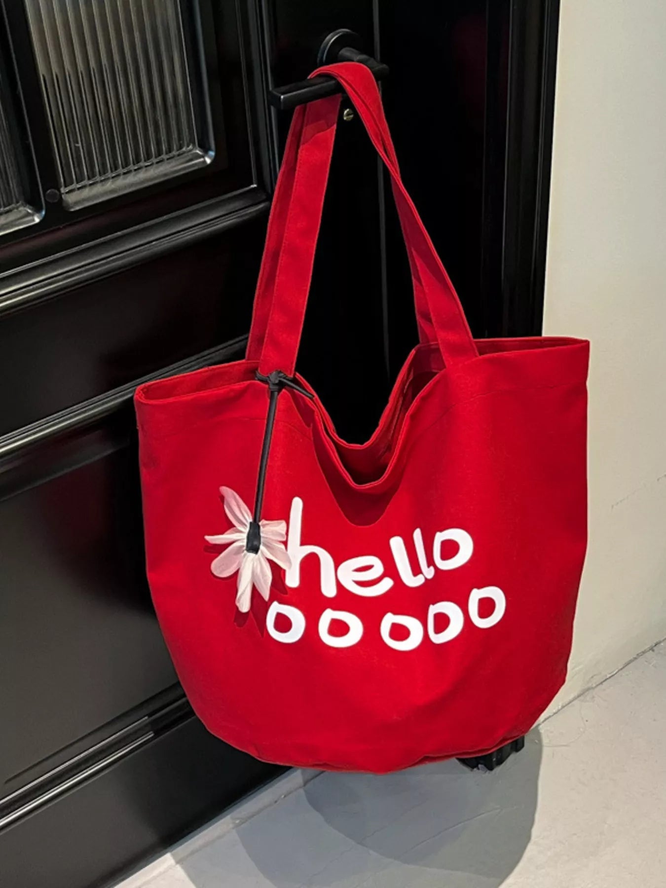 Chic Backpack Letter Canvas Tote Bag