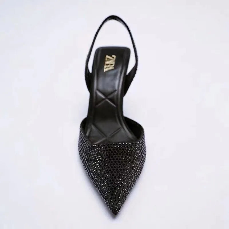 Gravity Defyer Rhinestone Slingback High Heel Pumps