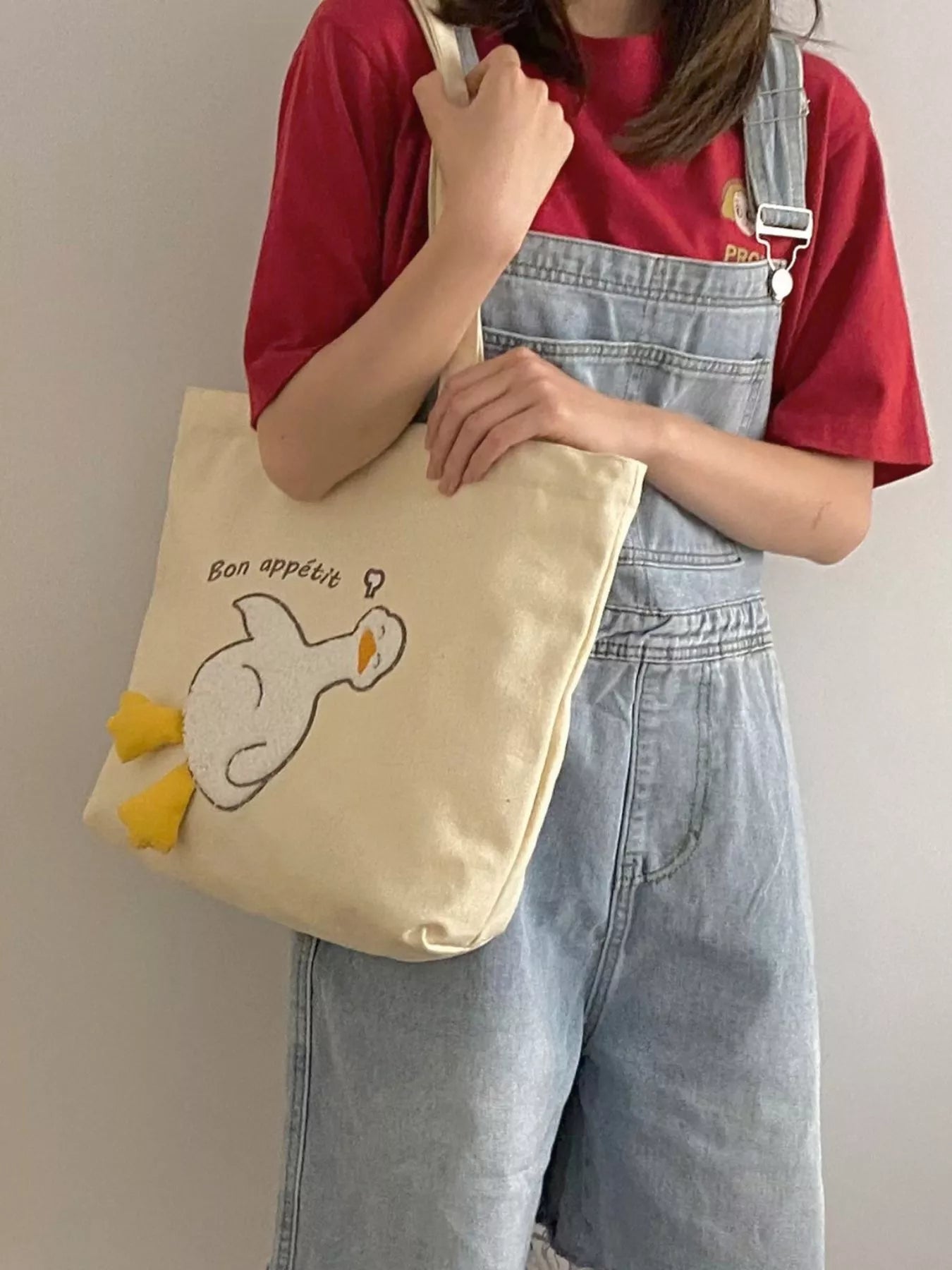 Modern Satchel Duck Canvas Tote Bag