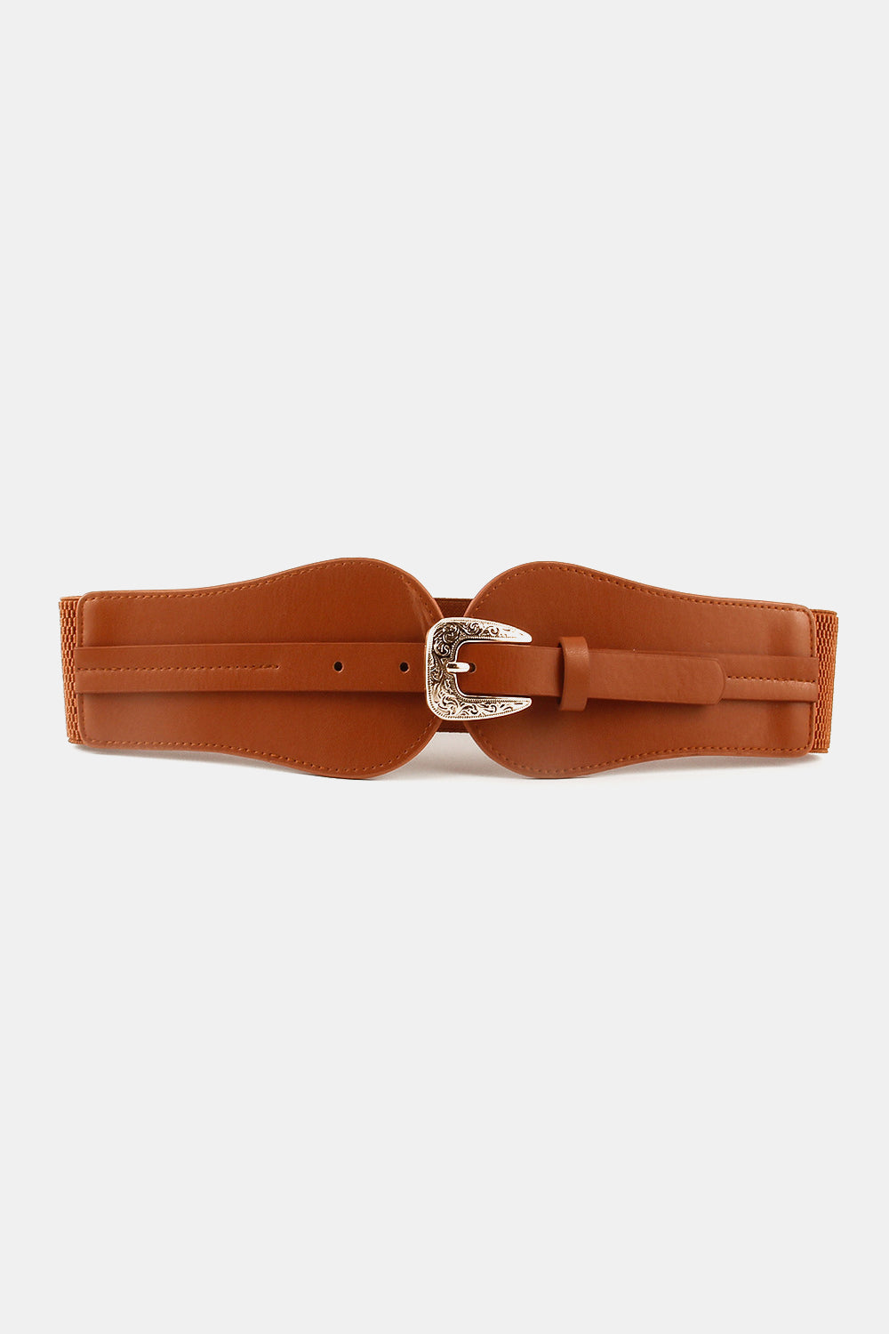 H.Y Wide Elastic Belt with Alloy Buckle