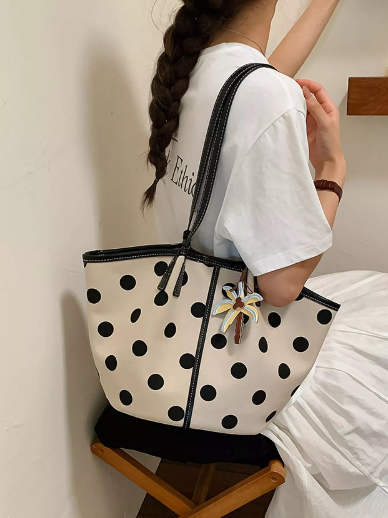 Chic Carryalls Polka Dot Shoulder Bag