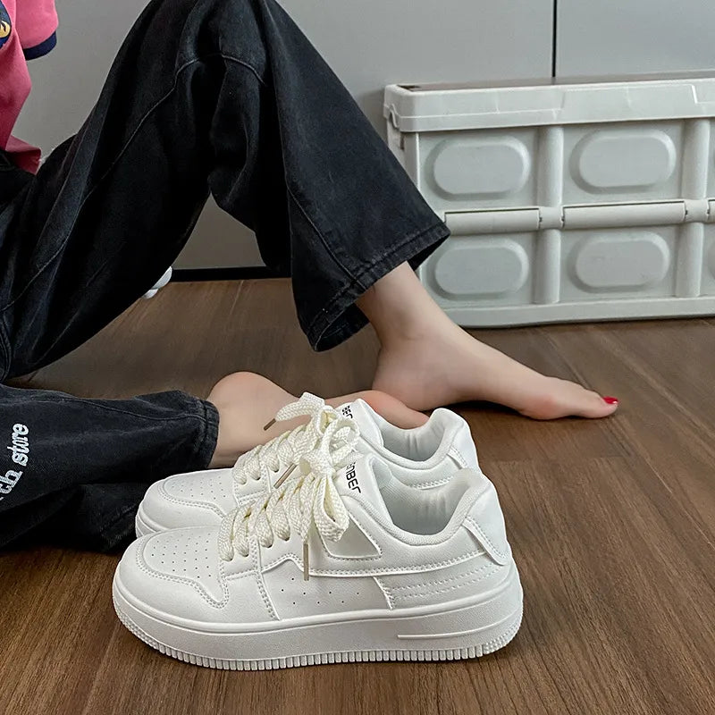 Crump Street Lace Up Round Toe Platform Sneakers