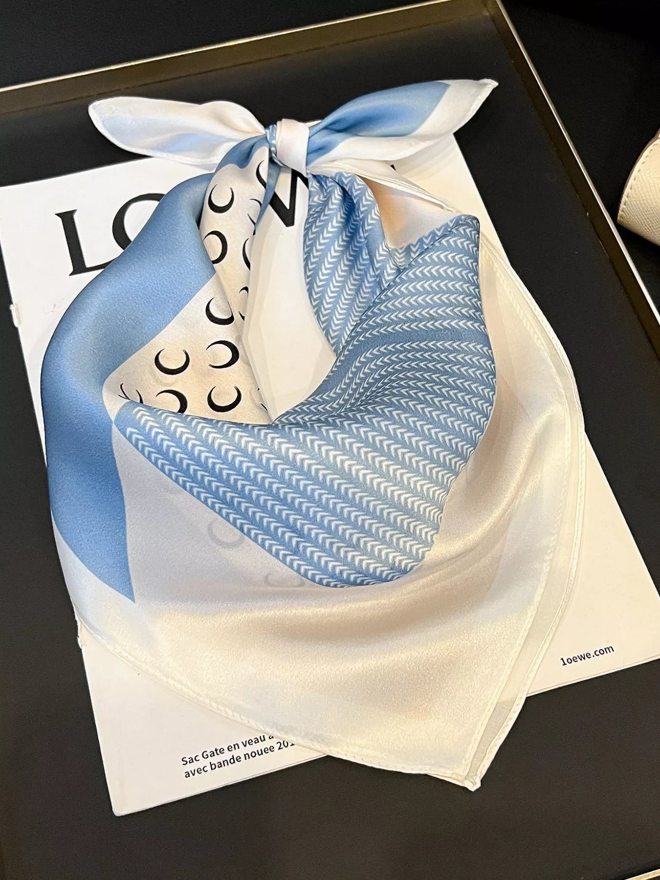 MonoFold Printed Silk Square Scarf