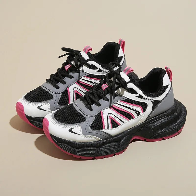 Crump Street Lace-Up Platform Athletic Shoes