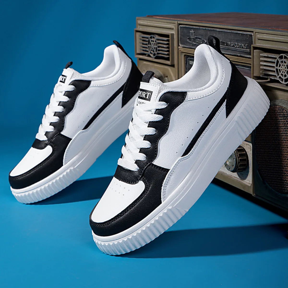 Pulse Runners Lace Up Contrast Platform Sneakers
