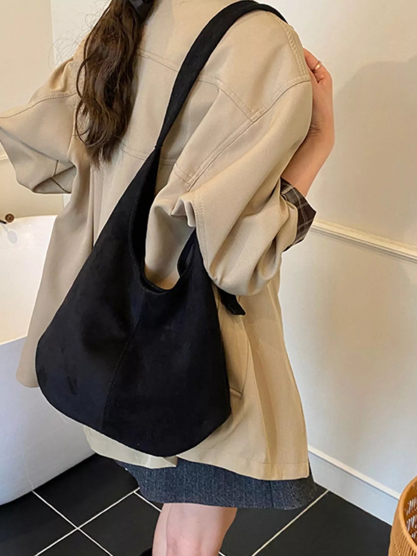Duchessa Bags Suede Hobo Shoulder Bag