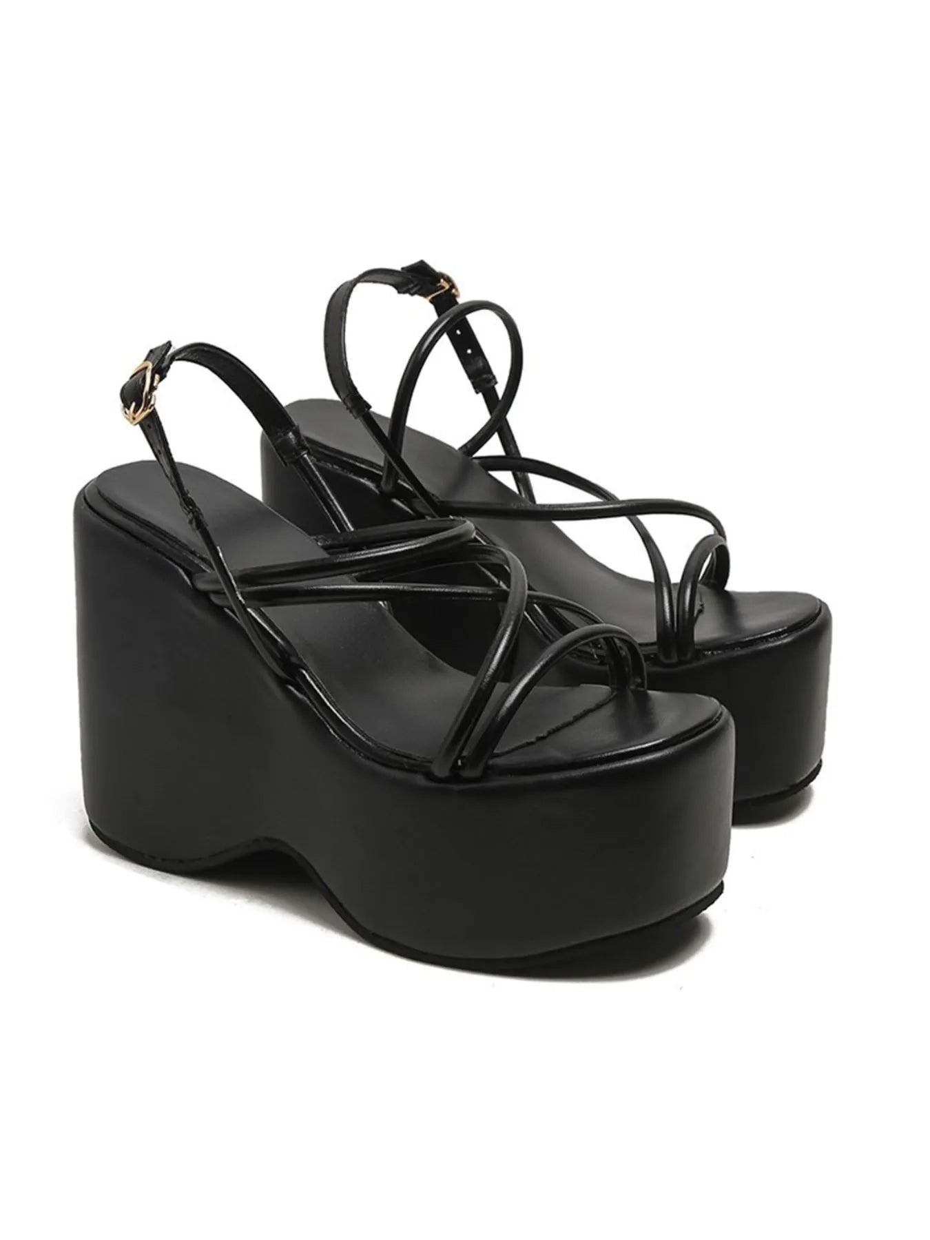 Aloha Sandals Strappy Platform Wedge Sandals
