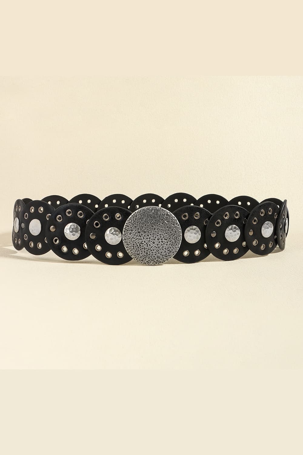 H.Y Round Shape PU Leather Belt
