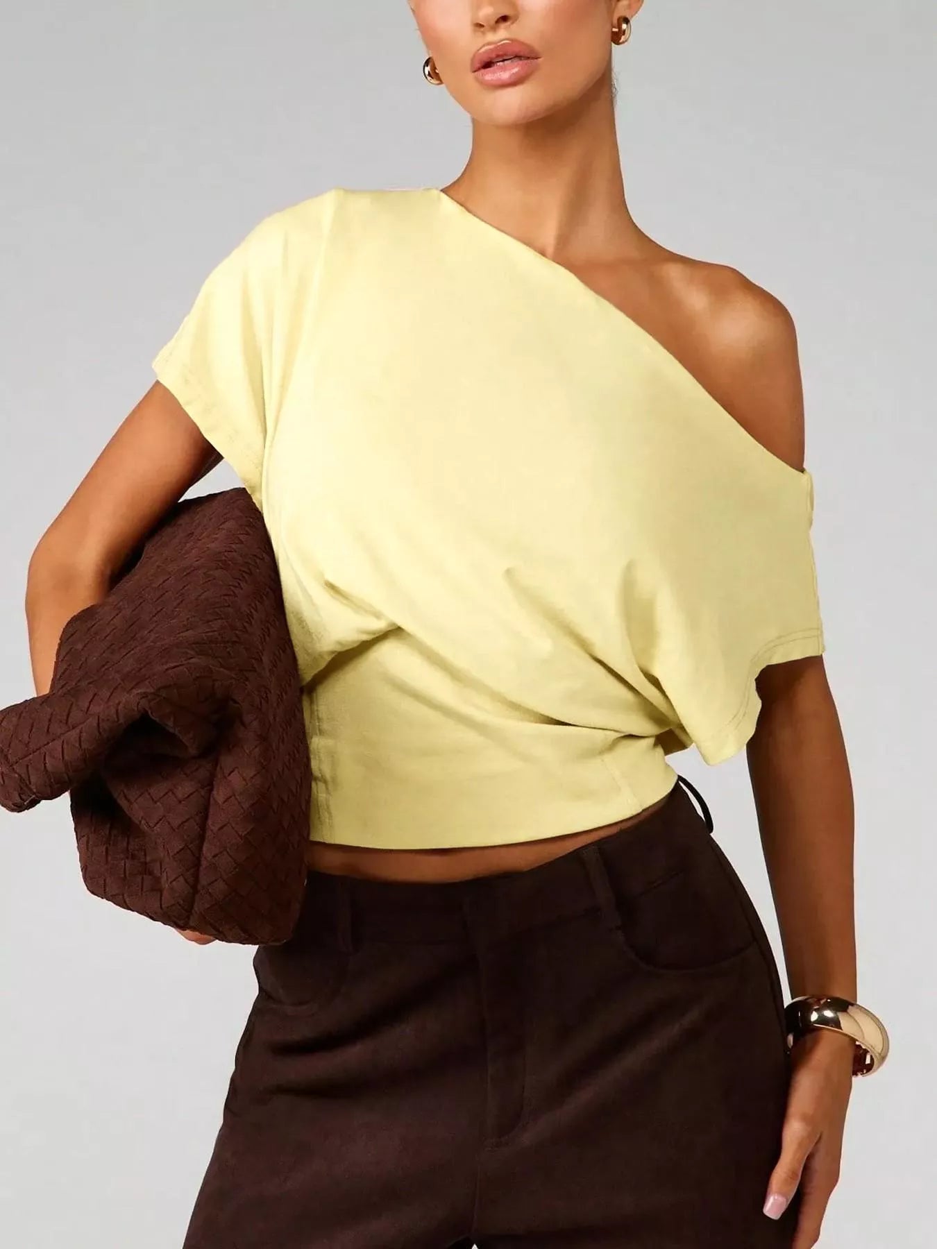 Postscript One Shoulder Crop T-Shirt