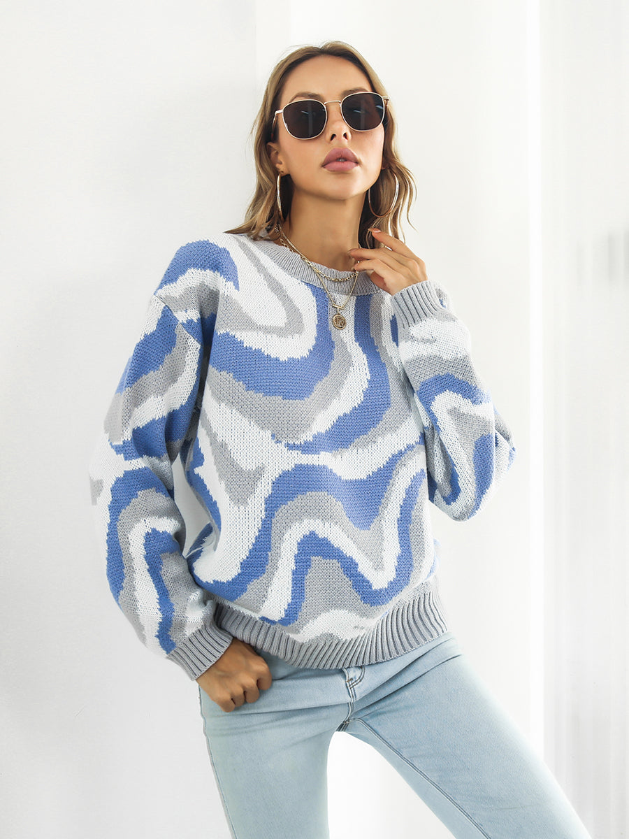 B&S Round Neck Dropped Shoulder Sweater