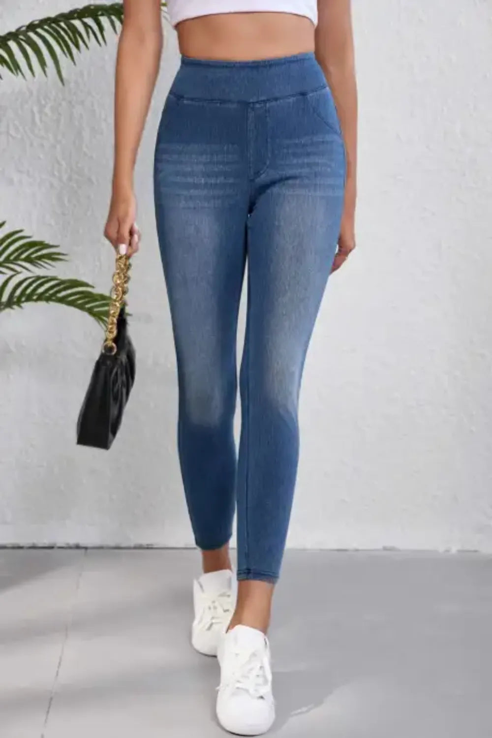 SYNZ High-Waisted Skinny Jeans