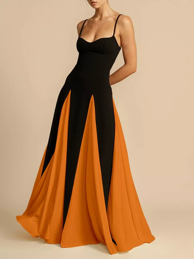 Void Collection Two-Tone Flowing Maxi Dress