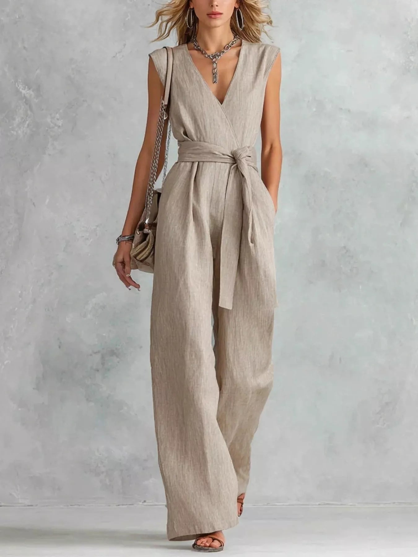 Belinda Sleeveless Wide Leg Jumpsuit