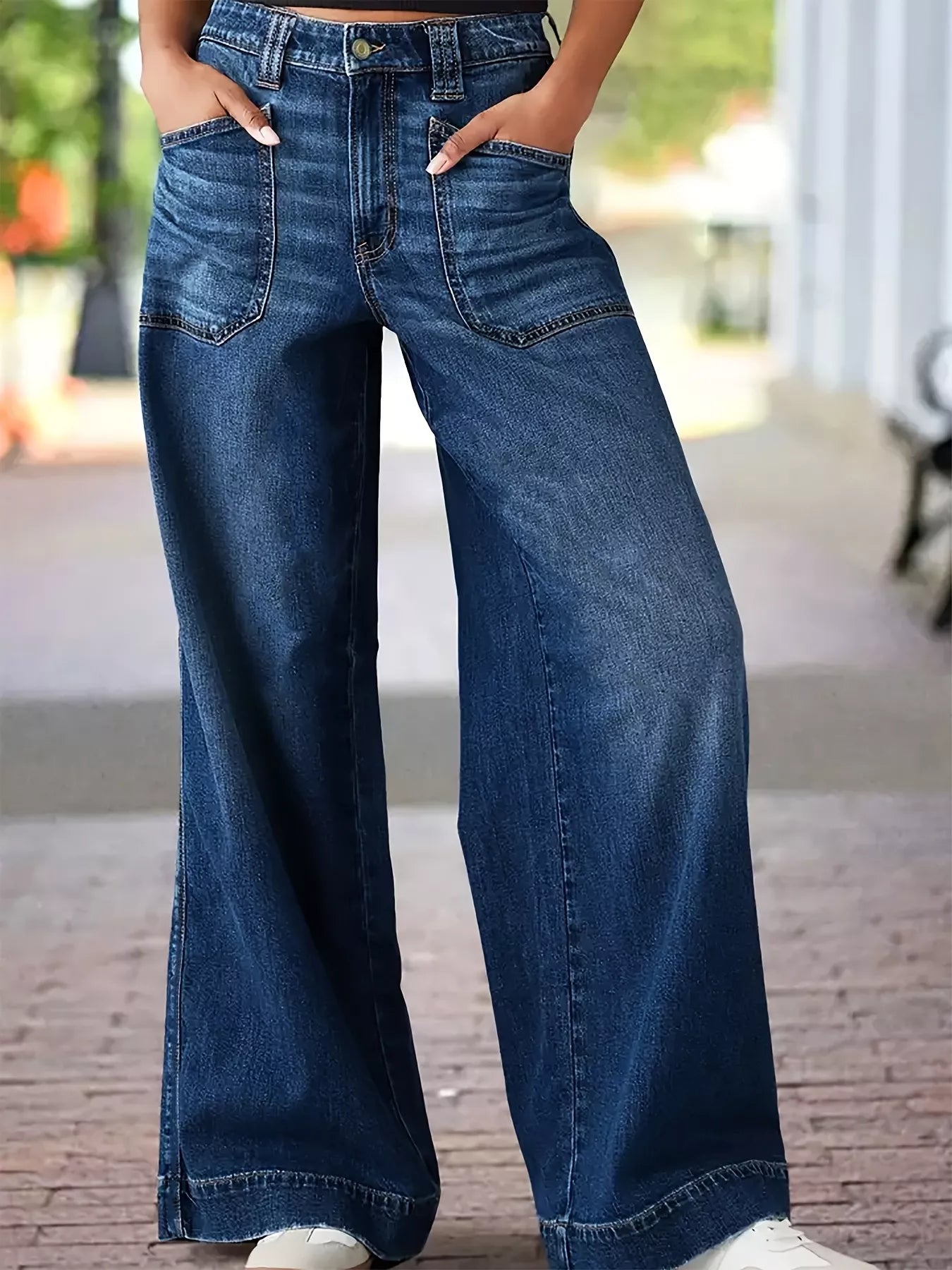 Lone Star Lady High Waist Wide Leg Wash Jeans