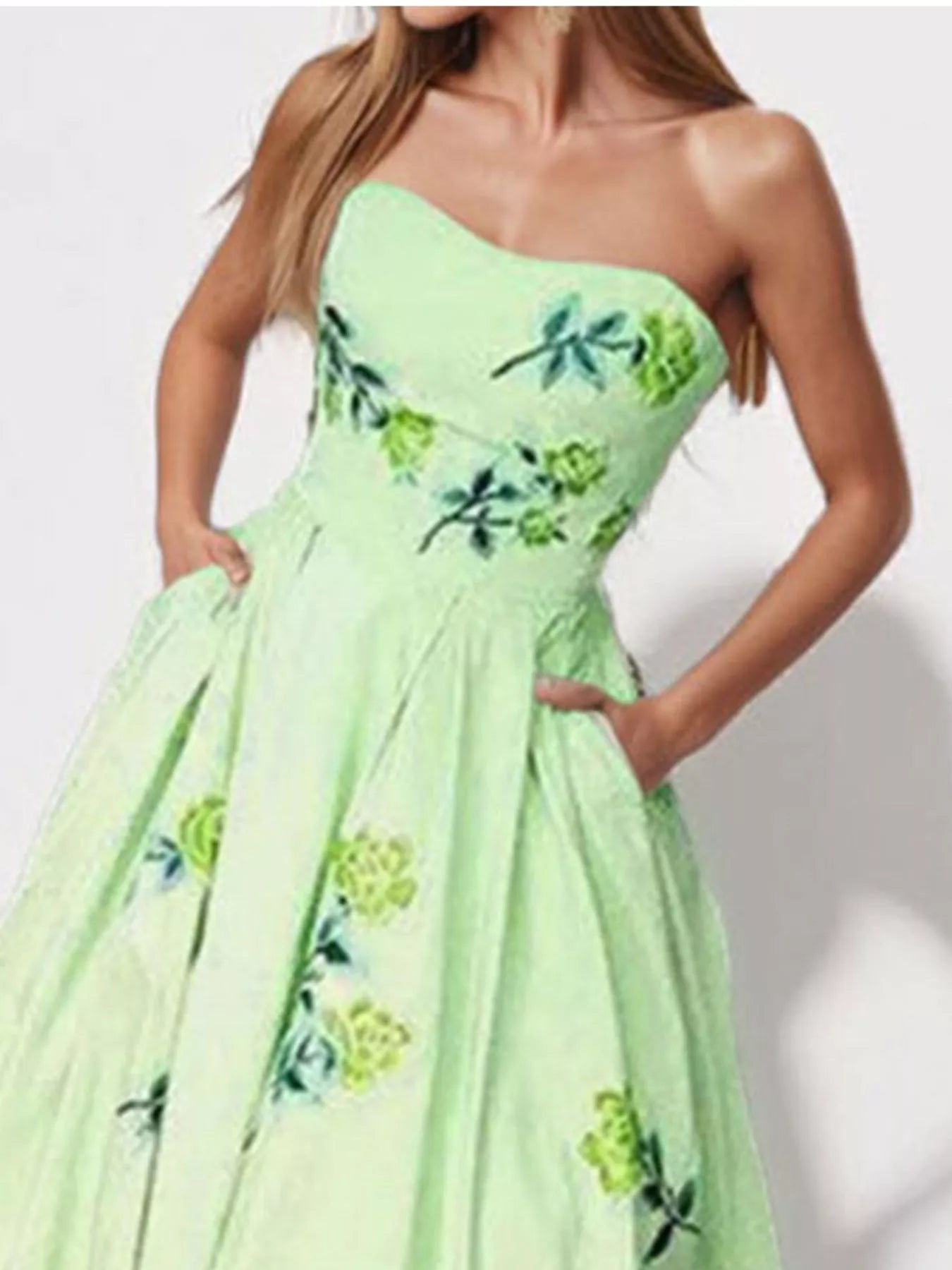Void Collection Floral Print Tube Maxi Dress