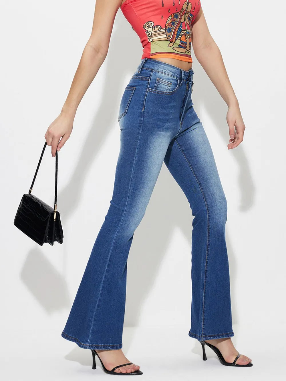 Y@X@N@H Mid-Rise Waist Bootcut Jeans