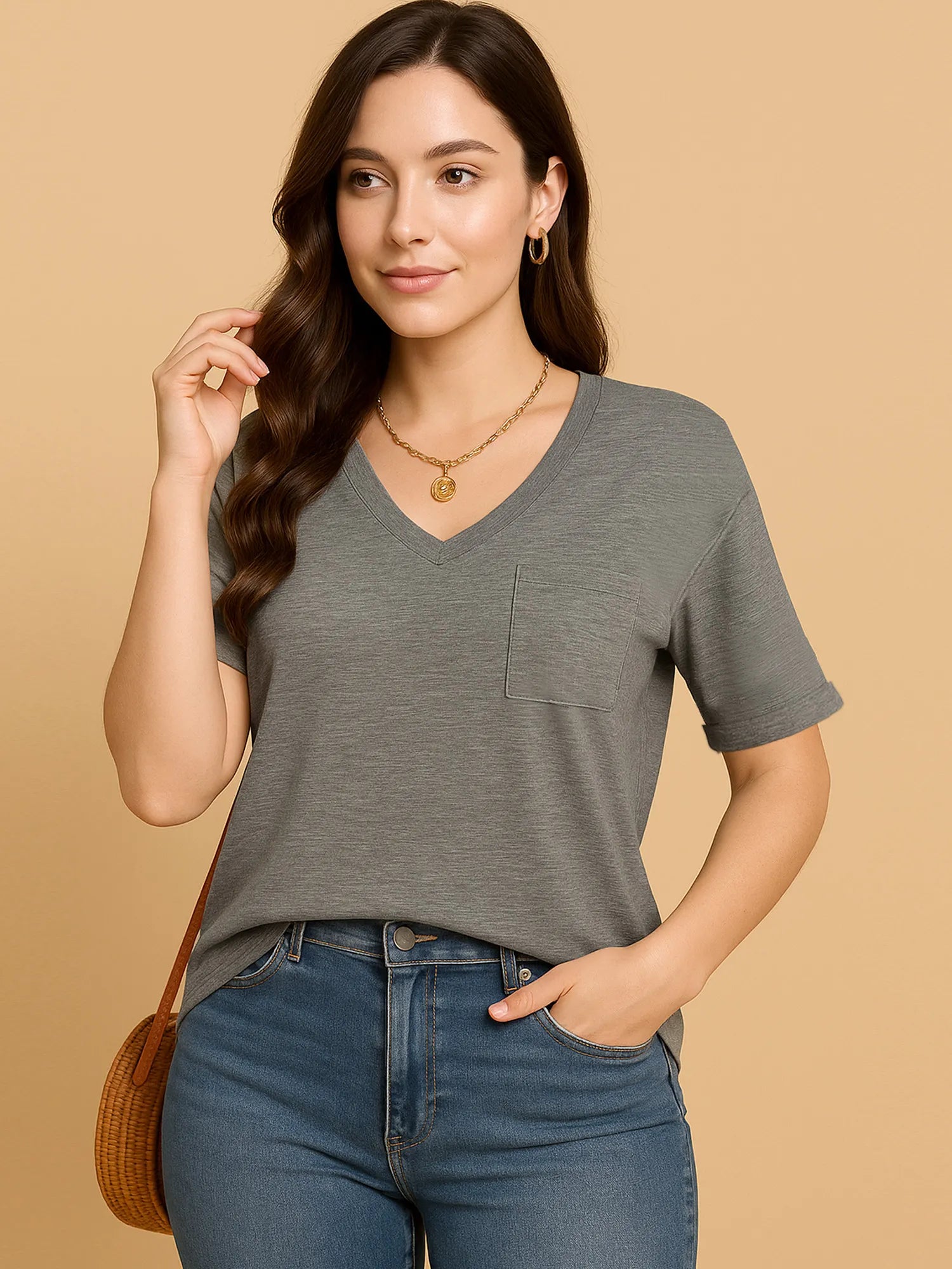Voidism V-Neck Pocket T-Shirt
