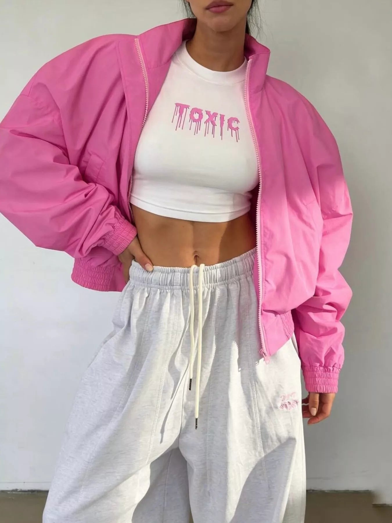 Verve Edit Zip Up Oversized Bomber Jacket